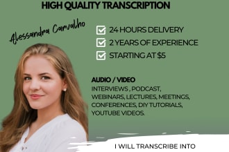 transcribe and translate brazilian portuguese for text