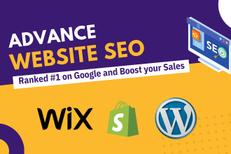 do advance SEO optimization for shopify, wordpress, wix for top ranking