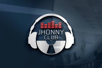 design awesome dj, music, podcast, entertainment logo