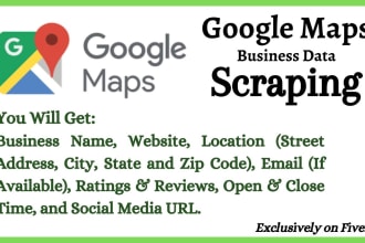 provide google map business data scraping with emails