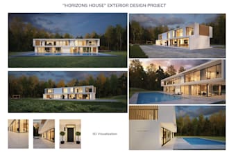 architecture and interior design 3d realistic rendering visualization
