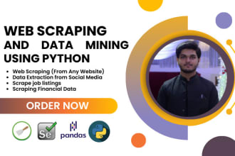 do web scraping, website scraping, web scraper and data mining using python