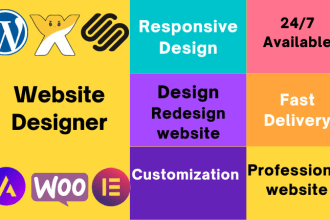 design a modern, professional and responsive web according to your requirements