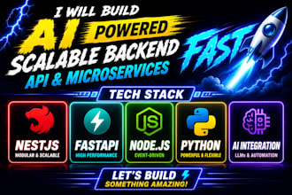 build ai powered scalable backend apis microservices with python nodejs nestjs