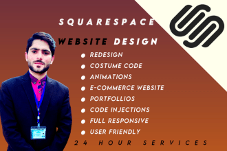 build squarespace website design or redesign website and fix issues