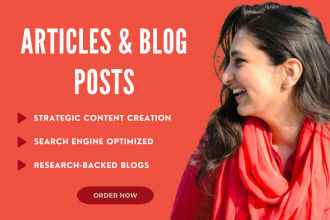 write engaging SEO blog posts or do article writing for you