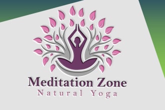 do yoga meditation wellness spa beauty mental health logo