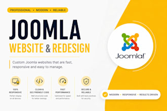 develop joomla website or template and redesign website