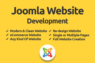 develop joomla website or template and redesign website