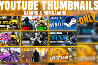 design click bait gaming thumbnails