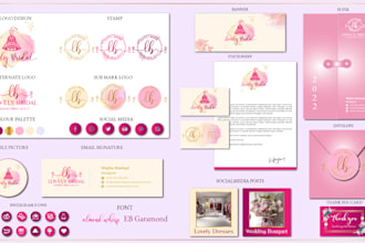 design elegant and classy signature logo branding kit
