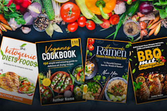 design cookbook cover and recipe book cover design and cookbook design