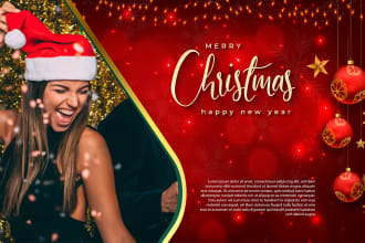 do christmas card design, christmas posts, banners and christmas sale posts