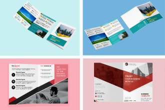 create perfect bi fold tri fold brochure design