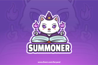 create cute cartoon or animal illustration and vtuber logo