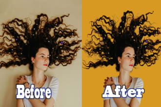 hair masking, masking hair, cut out hair, hair refine edge