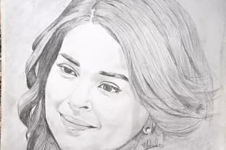 draw pencil sketches and portraits from a photo