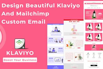design beautiful klaviyo and mailchimp custom email that engage your audience