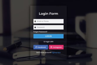 make responsive registration, login, forgot password in PHP