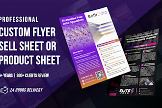 design a high converting business sell sheet or sales flyer
