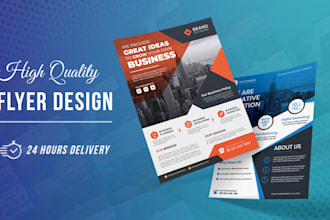 design modern one pager or sell sheet flyer for b2b or saas