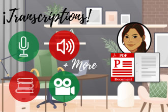 make spanish transcriptions video, audio and more