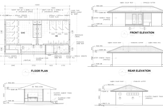 draw architectural drawings, 2d,3d floor plans in autocad