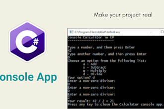 create c sharp console or form application