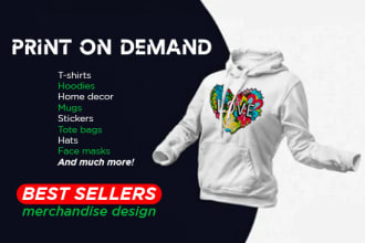 design unique print on demand t shirts and merchandise