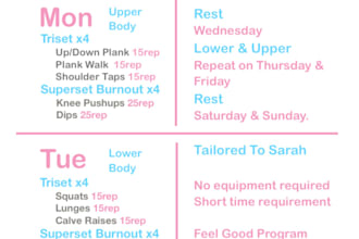 make a brilliant fitness plan tailored to you