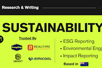 write environmental engineering, esg, and sustainability reports