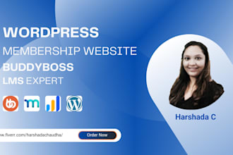 develop a professional membership website with subscription features
