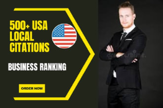 do 500 USA local citations and directories for local SEO
