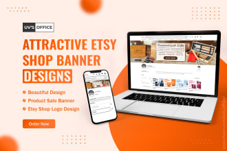 create attractive etsy shop banner design in 24 hours