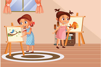 create awesome american african children book illustration ,kids story and cover