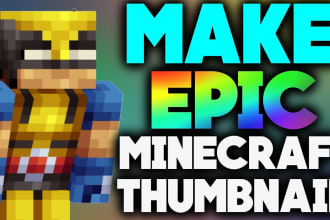 make minecraft thumbnail for your youtube videos