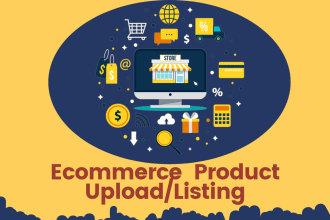 upload products listing to ecommerce website, woo commerce, shopify store