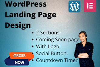 design wordpress landing page or elementor landing page