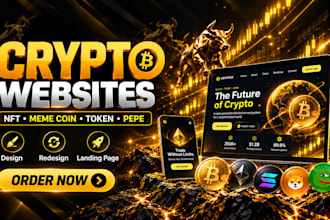 design crypto, nft, token, meme coin, pepe wordpress website