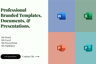 design professionally branded templates, documents, and presentations