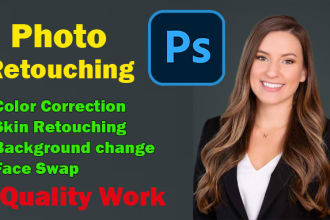 do photoshop editing, retouching and face swap, background remove