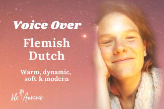 deliver a warm, dynamic, professional flemish voice over