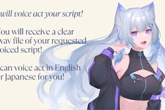 voice act in english or japanese for you like an anime