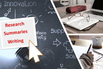 help you write your research and summary