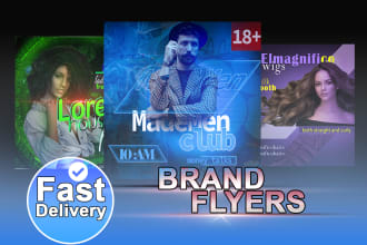 design a trendy brand flyer,poster,logo