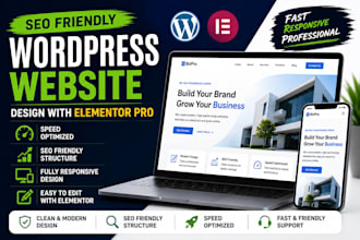 design SEO friendly wordpress website with elementor pro