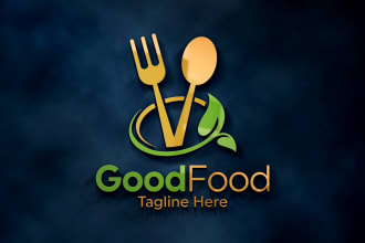 design healthy food drinks restaurant logo