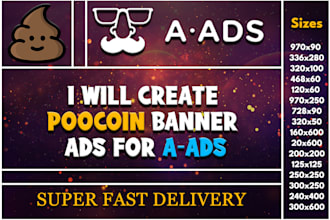 create poocoin banner ads for a ads