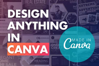 design poster, flyer, social media post, banner in canva pro