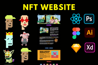 design nft website front end in react js